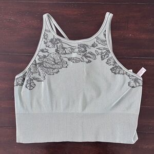 Athleta Ribbed Green sports bra